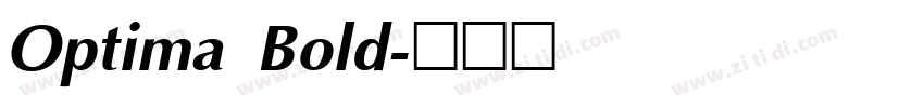 Optima Bold字体转换